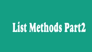 24 - Python List Methods Part 2 Arabic