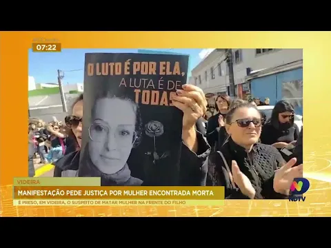 Populares pedem Justiça no caso da mulher que foi morta na frente do filho, em Videira