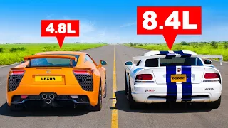 Does Size Matter? Lexus LFA v Dodge Viper: DRAG RACE