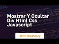 mostrar y ocultar div html css javascript