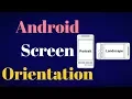 fixed screen orientation or rotation in android studio