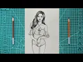 How To Draw A Sexy Girl With Pencil Sketch Step By Step CC DRAWING