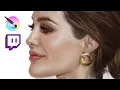 Painting Angelina Jolie in Krita