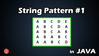 String Pattern Interesting String Patterns in JAVA BluejCode