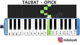 not angka pianika lagu taubat opick