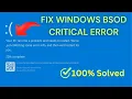 Lagu Fix Critical Process Died Blue Screen Error on Windows 10 \u002611 - Easy Solution