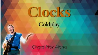 Clocks Coldplay Chord Play Along Guitar NO CAPO