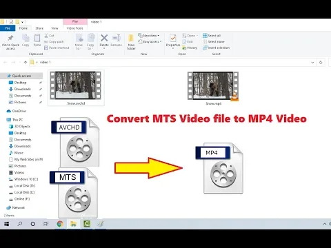 How to Convert AVCHD MTS to MP4  in Windows 10