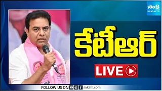 LIVE : KTR Press Meet in Telangana Bhavan | Telangana Assembly BRS Protest  @SakshiTV