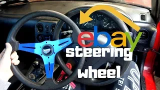 eBay steering wheel Install and Review - Lifted Mx5