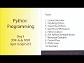 Python Programming in Hindi Day 1 Installation Scalar Types Operators Control Flow