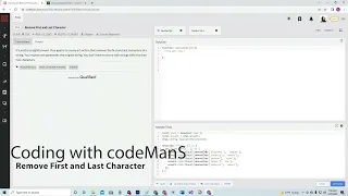 Codewars 8 kyu Remove First and Last Character JavaScript