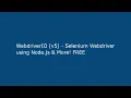 WebdriverIO v5 - Selenium Webdriver using Node js More FREE