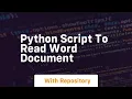 python script to read word document