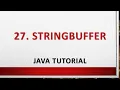 27 String Buffer Java Tutorial