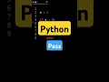 Pass Keyword In Python