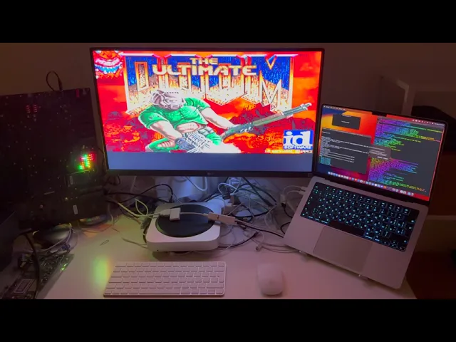 DOOM running on Apple Lightning to HDMI dongle