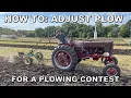 How To Adjust the Moldboard Plow