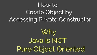 Why java is NOT Pure Object Oriented Language OOPs Concepts CS Department