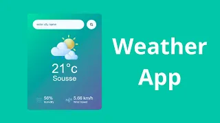 Build a Weather App with HTML CSS JavaScript Web Development Project