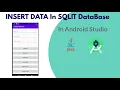 SqliteDataBase Intorudction to Sqlite And Insert Data in Database