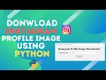 Download Instagram Profile Image using Python Python Tkinter Instagram
