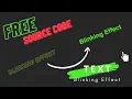 How to make CSS Blinking Text Animation for Beginners using HTML CSS Text Animation CSS