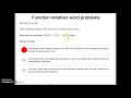 Function notation word problems