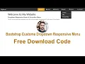 Full Responsive HTML and CSS Dropdown Menu Free Download Code from Description