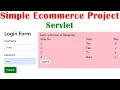 Simple Ecommerce Project Using Servlet