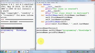 Python Tutorial for Beginners 16 Class Constructors init and Destructor del 1080 X 1920