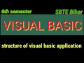 visual basic 6th semester structure of visual basic application