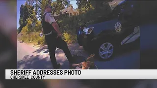 Cherokee Co Sheriff Mueller addresses picture of arrest circulating on social media