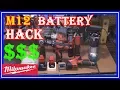MILWAUKEE M12 BATTERY HACK - HOW TO STOP YOUR POWER TOOLS FROM TIPPING OVER