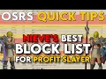 Nieves Best Block List for PROFIT - OSRS Quick Tips in 3 Minutes or Less