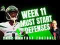 Week 11 MUST START Defenses-2022 Fantasy Football
