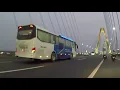 Lagu crossing the Nhật Tân bridge in Hanoi