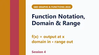 Week 2 Session 4 Function Notation Domain and Range