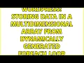 Wordpress Storing data in a multidimensional array from dynamically generated foreach loop