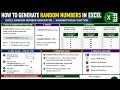 How to Generate Random Numbers in Excel Excel Random Number Generator RANDBETWEEN Functions