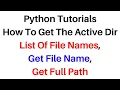 Python course 2023 List of all Files Get file name Full Path