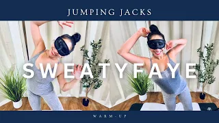 sweaty sweat streams bike ride warm up jumping jacks