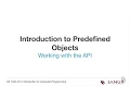 Introduction to Computer Programming - Storing and Constructing Objects