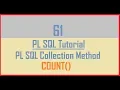 Tutorial 61 PL SQL Collection Method COUNT