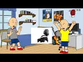 classic caillou puts a skunk in caillous