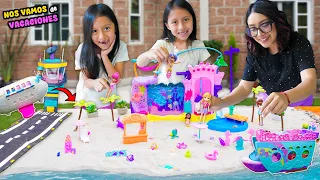 JUGAMOS A LAS VACACIONES CON MUÑECAS POLLY POCKET  ✈️ 🏖️ | Daailum