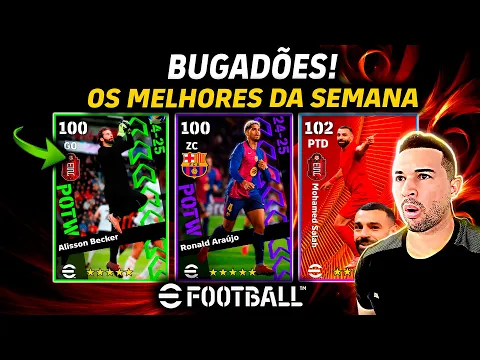 BUGADÕES! QUEM SÃO OS MELHORES DA SEMANA NO EFOOTBALL 2025 MOBILE? TREINOS POTENCIALIZADORES