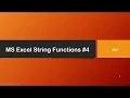 MS Excel Tutorial for Beginners String Functions - Mid Function