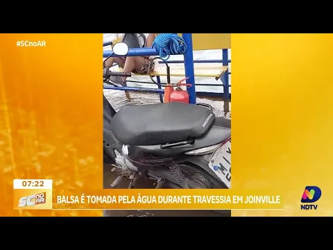 Chuvas intensas causam susto em usuários da balsa entre Joinville e São Francisco do Sul