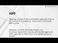 apb Meaning